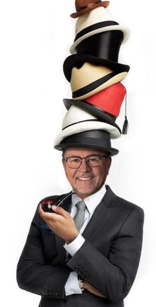 Many Hats - It was easier to wear many hats than grow more heads by Orange County Headshot photographer, Mark Jordan Many Hats - It was easier to wear many hats than grow more heads by Orange County Headshot photographer, Mark Jordan